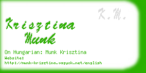 krisztina munk business card